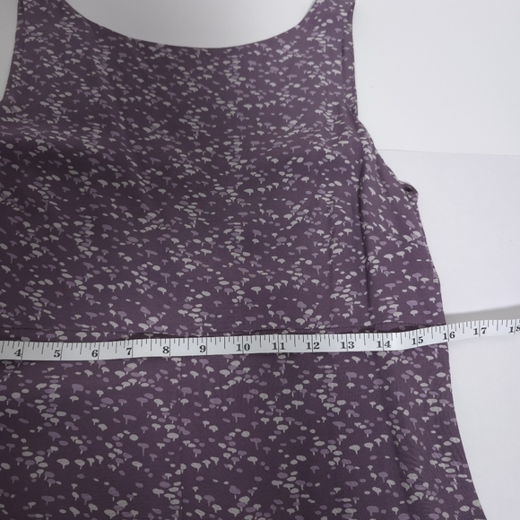 J. Crew Printed Rayon Purple Tie Back Dress Size 6 - Picture 7 of 12